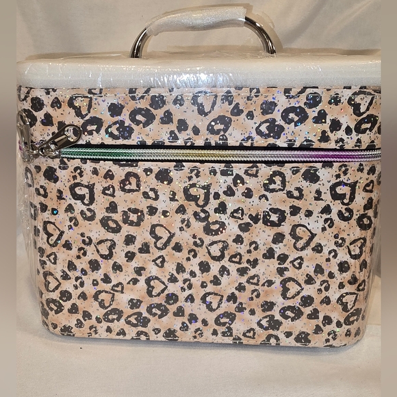 3 Piece Pink Geometric Patterned Makeup Hard Cases You Choose Design - Picture 14 of 14